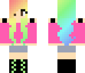 pretty rainbow girl
