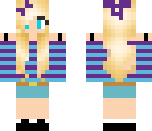 purple and blue girl