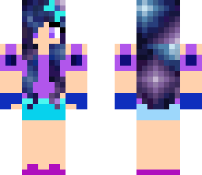 blue and purple girl