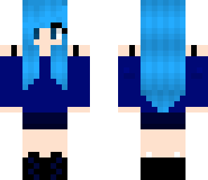 blue haired girl