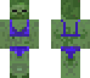 zobie in a blue bikini