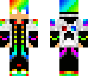 herobrine raibow skin