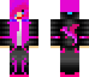 smiling pink dragon girl