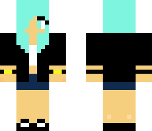 girl with short blue hair