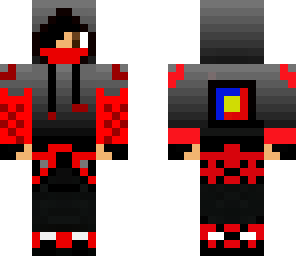 red ninja with hood