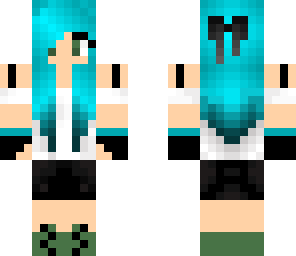 blue haired girl