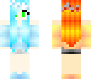 edited fire and ice girl