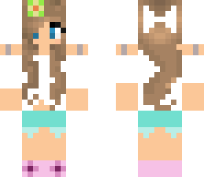 cute girl with flower and bow