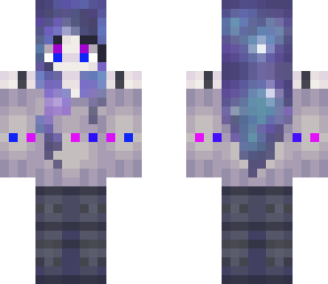 cute moonand galaxy girl