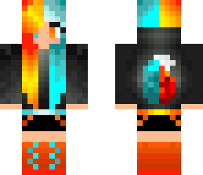 fire ice fox girl