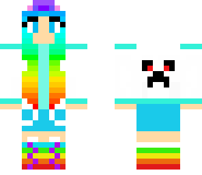 rainbow girl with headset