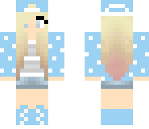 blue polka-dot girl