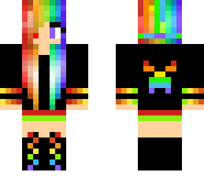 rainbow hair girl