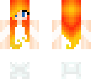 redhead base with white dress