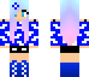 blue haired girl