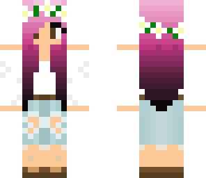 cute pink haired girl