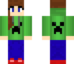 me in a creeper hoodie