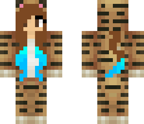 brunette tiger girl