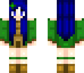 blue green girl