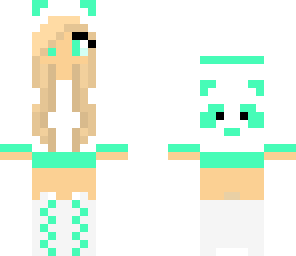 turquoise panda girl