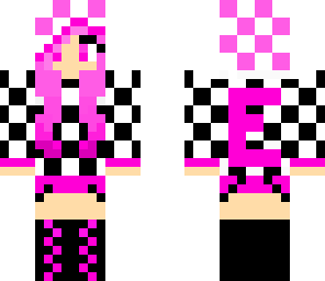 checkered magenta white and black