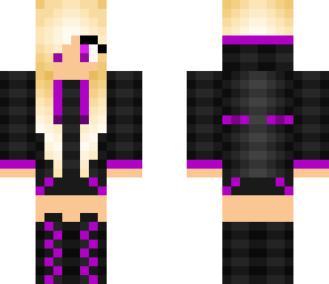 purple enderman hoodie girl