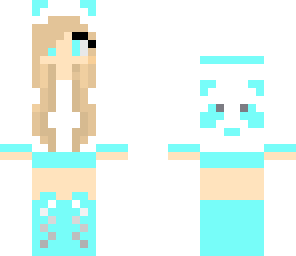 blue panda girl