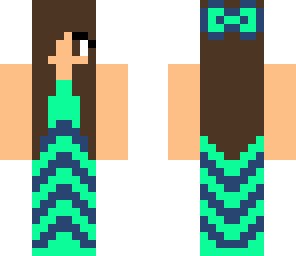 turqoise and navy blue chevron dress edited