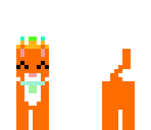 orange kitty  with tiara