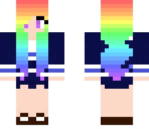 rainbow school girl