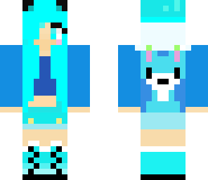 cute blue wolf girl