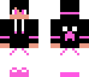 pink and black hoodie me