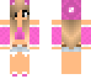 cute pink kitty cat dj girl