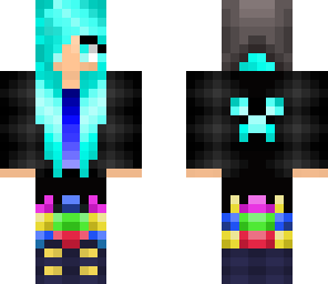 blue hair chica gamer