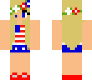blonde fourth of july girl