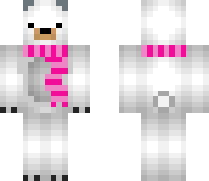 polar bear pink scarf