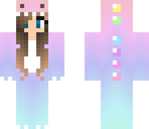 rainbow dino girl -turquoise eyes