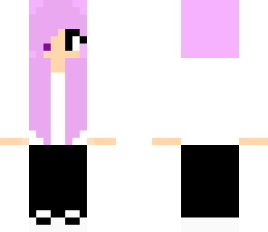 purple pink hair girl
