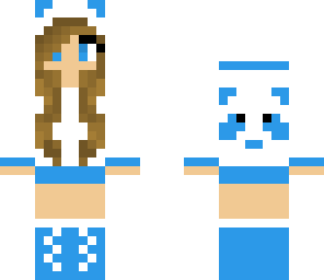 blue panda girl