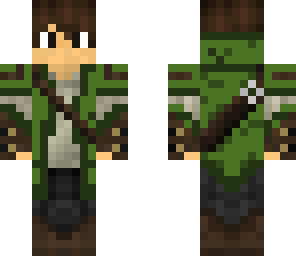 green adventurer with brown eyes