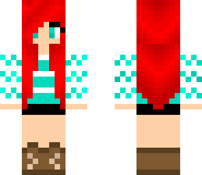 girl red head with sweater