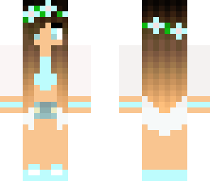 blue flower girl