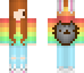 chibi rainbow pusheen hoodie