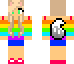rainbow wolf girl