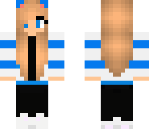 blue and white kitty