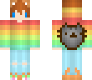chibi rainbow pusheen hoodie boy