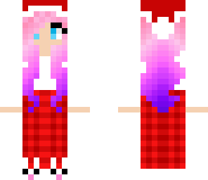 christmas pink hair girl