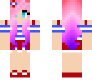 forth of july pink hair girl