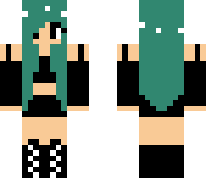 edited teal emo girl