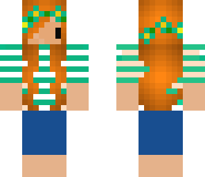 mint green ginger girl